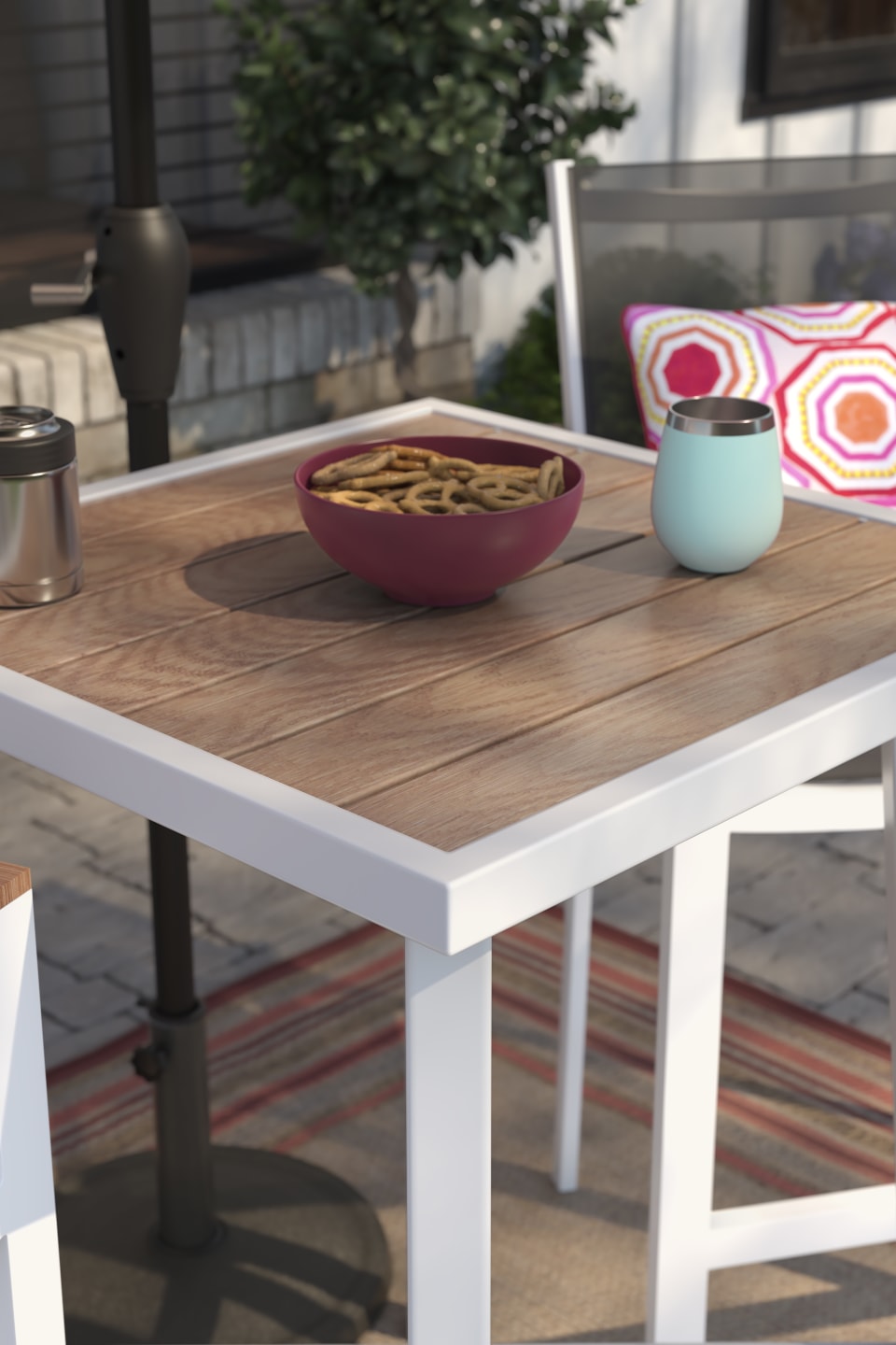 bistro patio table and chairs set on Allen Roth Sagaponack 3pc Bistro Set 3 Piece White Frame Bar Height Patio Set With Black Bar Height In The Patio Dining Sets Department At Lowes Com