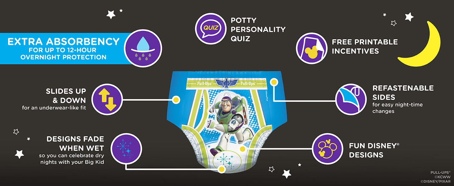 Pull-Ups Boys' Nighttime Disposable Training Pants - Toy Story