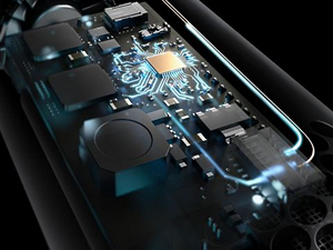 Cut out graphic showing Dyson&#39;s intelligent heat control