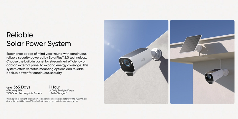 Eufy eufyCam S3 Pro 2-Cam and HomeBase 3 Kit; 16 Channel; 2