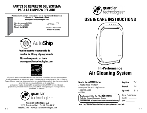 Germguardian Air Purifier with True HEPA Filter and UV-C Sanitizer