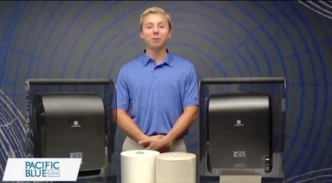 thumbnail video image 2 of Georgia Pacific Professional Pacific Blue Ultra Paper Towel Dispenser, Automated, 12.9 x 9 x 16.8, Black -GPC59590, 2 of 9