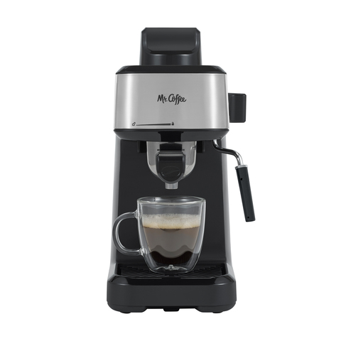  Mr. Coffee 4-Cup Steam Espresso System with Milk Frother: Home  & Kitchen