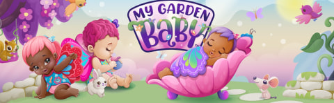 MATTEL My Garden Baby - Bébé Papillon Corail boit et fait pipi pas