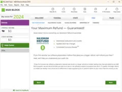 Maximum Refund Screen Shot