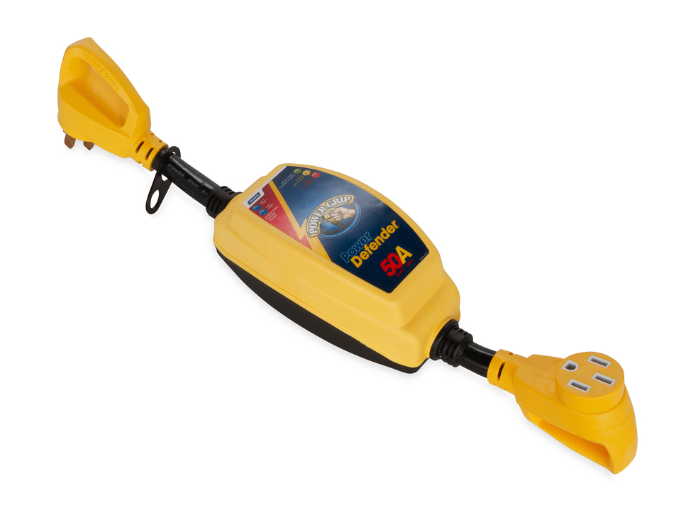 thumbnail video image 2 of Camco PowerGrip RV 50-Amp Voltage Protector with Integrated Surge Protection (55306), 2 of 10