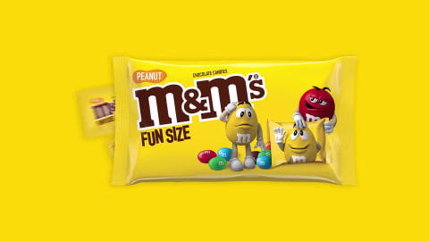 M&M's Peanut Halloween Fun Size Chocolate Candy - 10.57 oz Bag