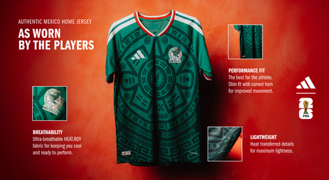 Authentic Mexico Home Jersey as Worn by the Players