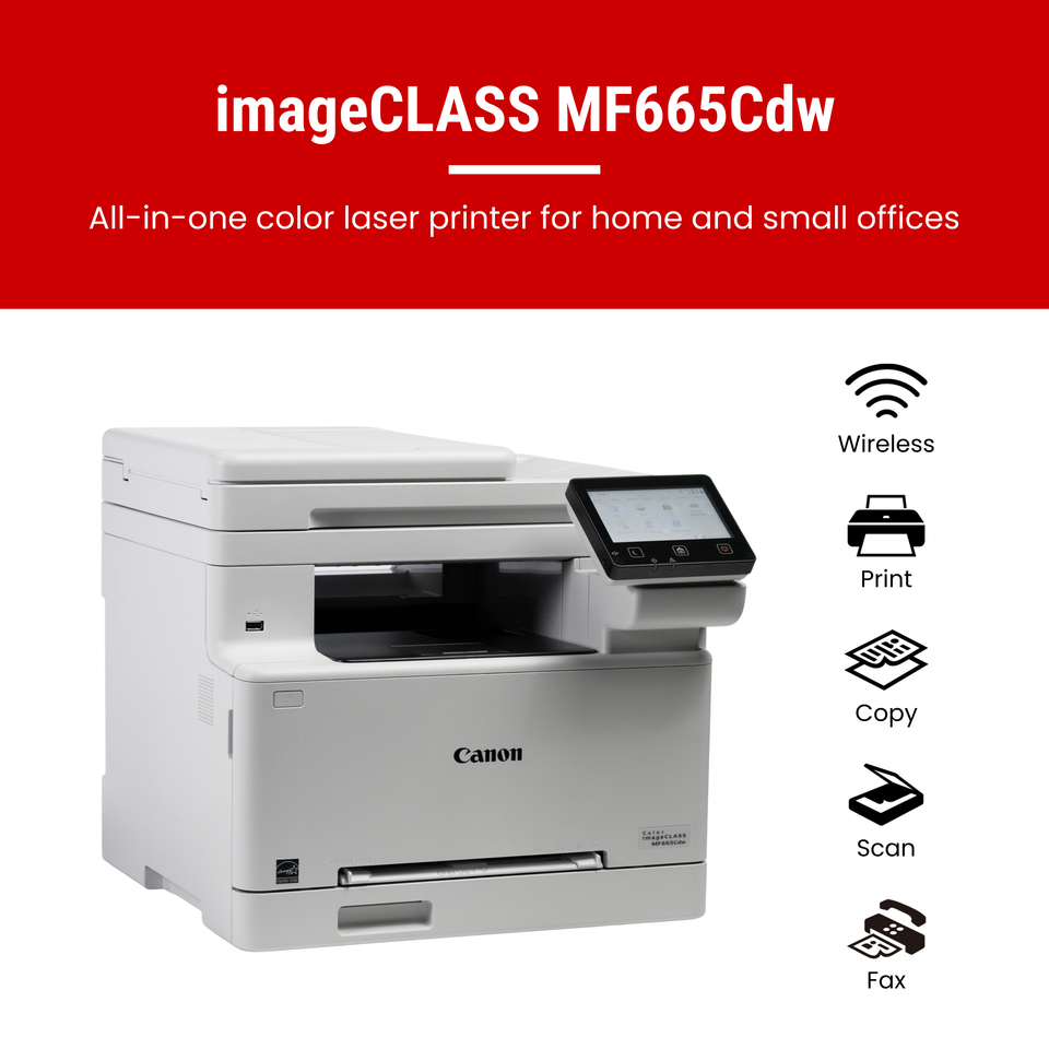 Canon imageCLASS MF665Cdw Wireless Duplex Color All In One Laser