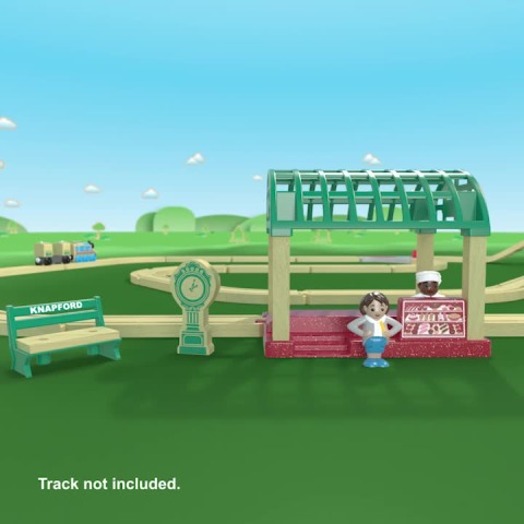 thumbnail video image 2 of Fisher-Price Thomas & Friends Wood Knapford Train Station, 2 of 3
