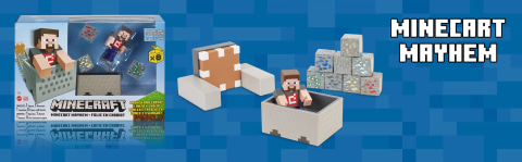 minecraft minecart mayhem playset