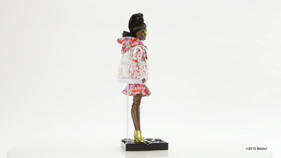 Barbie BMR1959 Fashion Doll - Floral Hoodie Dress & Clear