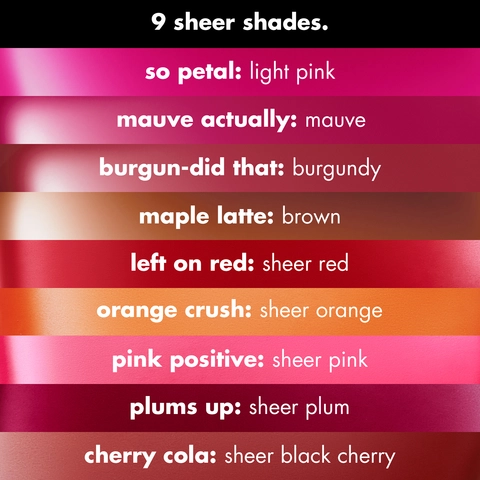 Sheer for It Blush + Tint shade card