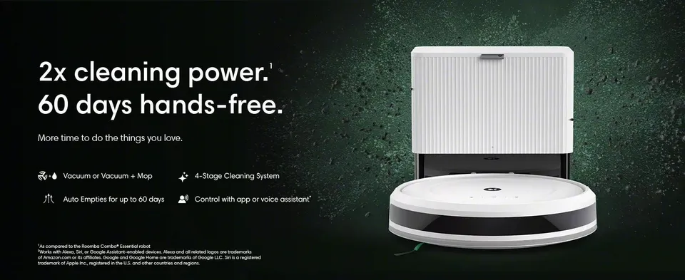 iRobot® Roomba Combo® 2 Robot Vacuum and Mop with 60 days of iRobot® Roomba Combo® 2 Robot Vacuum and Mop with 60 days of