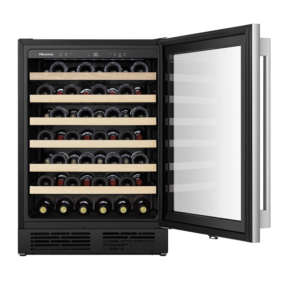 冷蔵庫Hisense Hisense Stainless Steel Smart 54-Bottle Single Zone Wine Cooler