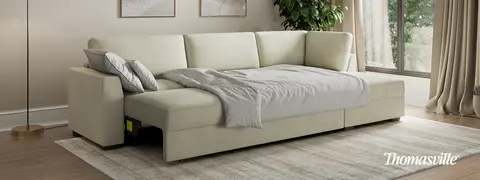 Thomasville Camlin Convertible Sectional in a beautiful room scene
