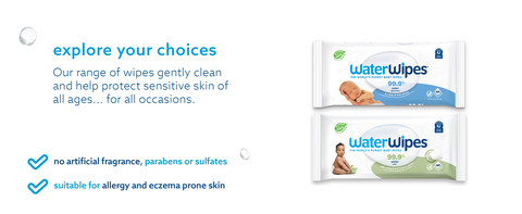 WaterWipes Plastic-Free Original 99.9% Water Based Baby Wipes, Unscented, 60  Count (1 Pack) 