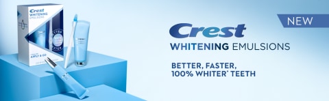 NEW Crest Whitening Emulsions Better, Faster, 100% Whiter Teeth