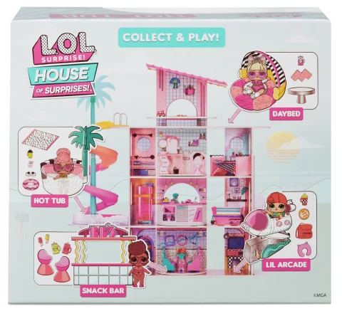 LOL Surprise OMG House of Surprises Hot Tub Playset With