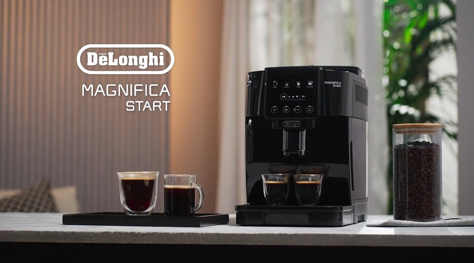 thumbnail video image 2 of De'Longhi Automatic Espresso Machine with Manual Milk Frother - Black, 2 of 7