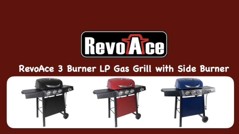 RevoAce 4 Burner Propane Gas Grill Including a Side Burner, Blue Sapphire, GBC1729WBS - image 2 of 18