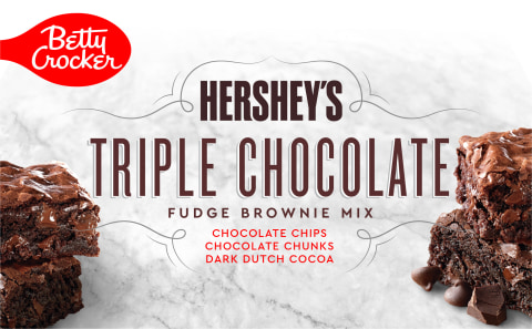 Betty Crocker Hershey's Fudge Brownie Mix, Triple Chocolate (20 oz., 4 pk.)  - Sam's Club