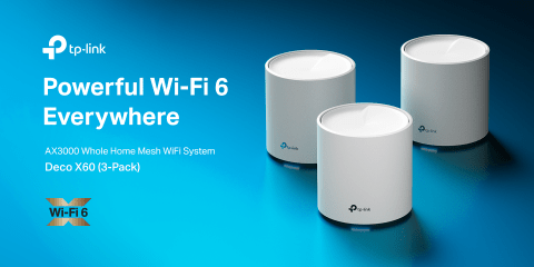 Deco X60 (3-Pack) Next Gen AX3000 Whole Home Mesh WiFi System; The Future of Mesh WiFi
