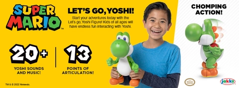 Nintendo Super Mario Let's Go Yoshi Talking Toy for Kids Nintendo Super Mario Let's Go Yoshi Talking Toy for Kids