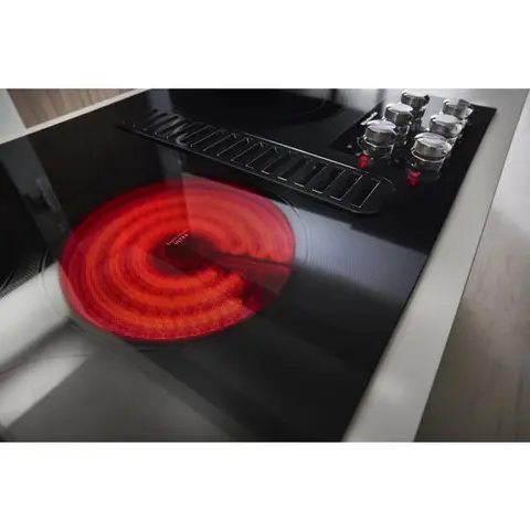 KitchenAid 36 Electric Downdraft Cooktop in Stainless Steel Nebraska Furniture Mart
