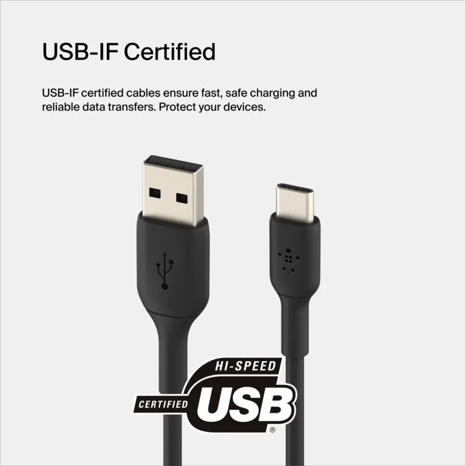 Belkin BOOST CHARGE USB 2.0 (Type-C) Male to USB 2.0 (Type-A) Male Charge/ Sync Cable - Thumbnail 5