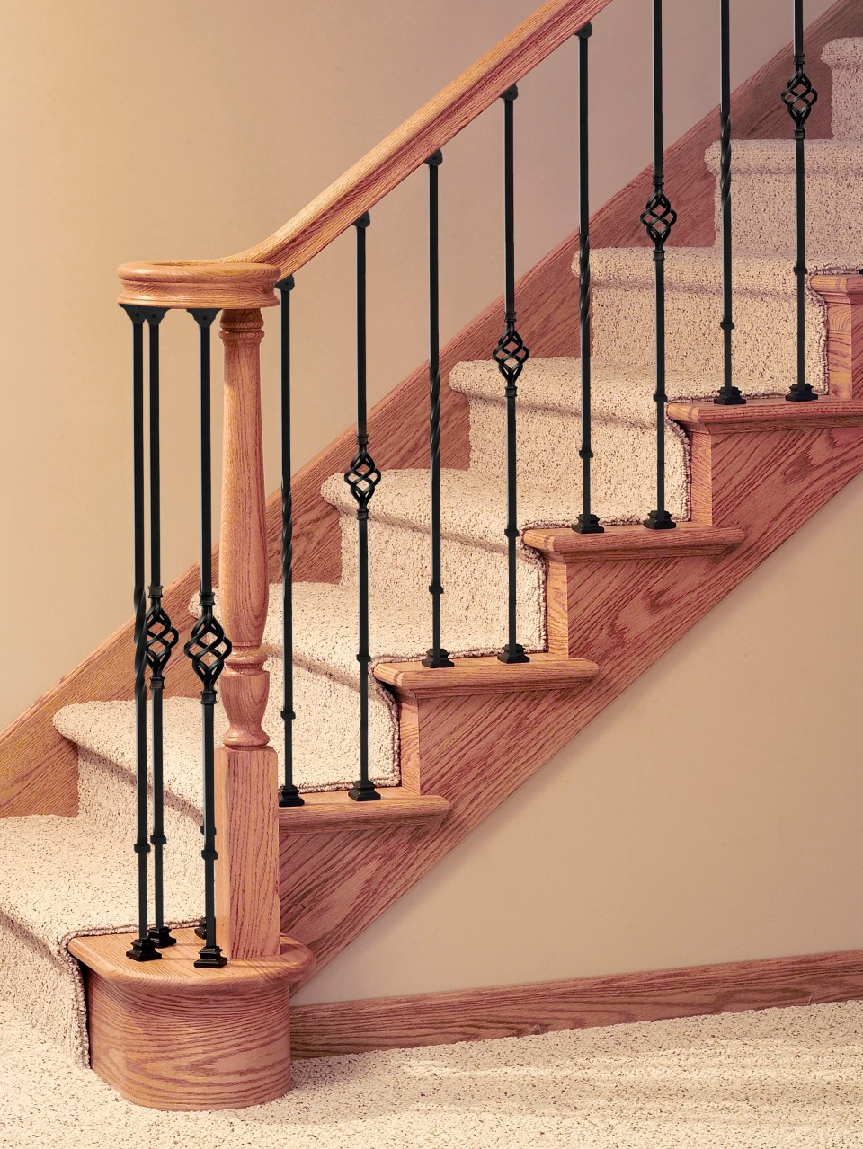 Ole Iron Slides 32 5 In Satin Black Wrought Iron Classic Stair Baluster In The Stair Balusters Department At Lowes Com