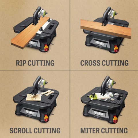 Rockwell Bladerunner X2 Portable Tabletop Saw With Steel Rip