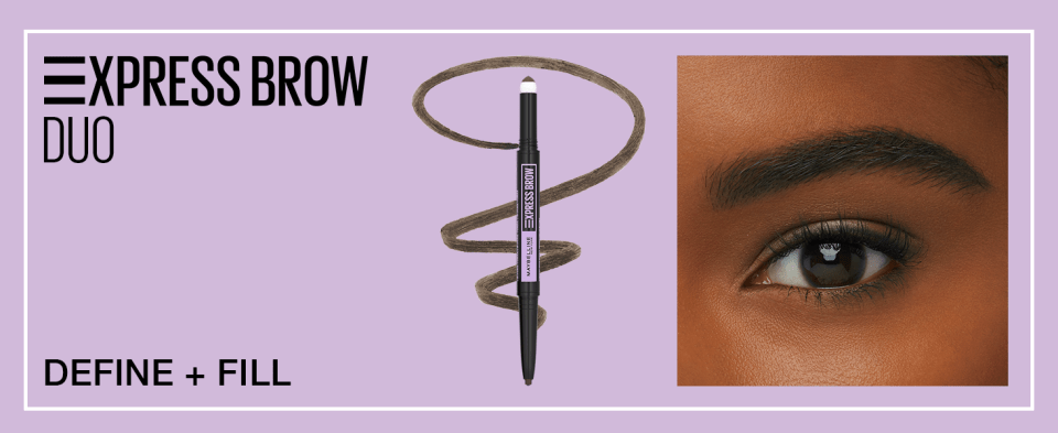 Maybelline Express Brow 2-In-1 Pencil Makeup, Eyebrow Brown Deep and Powder