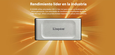 Kingston XS2000 - Unidad en estado sólido - 500 GB - externo (portátil) - USB 3.2 Gen 2x2 (USB-C conector) - - en Elite Center