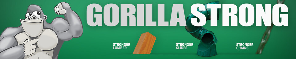 Gorilla Strong Banner - Stronger Lumber, Stronger Slides, Stronger Chains