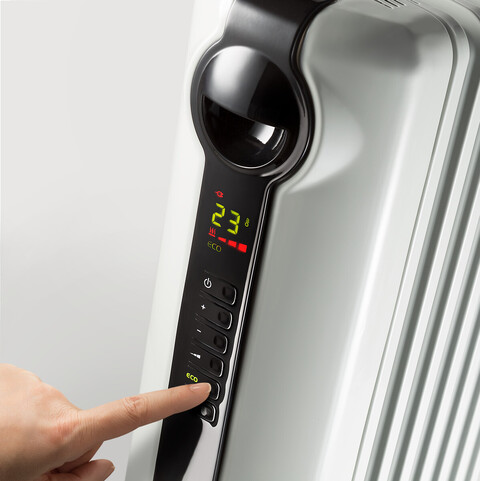 De'Longhi 26 in. Radiator Electric Heater with 3 Heat Settings u0026 Automatic  Safety Shut-Off - White | P.C. Richard u0026 Son