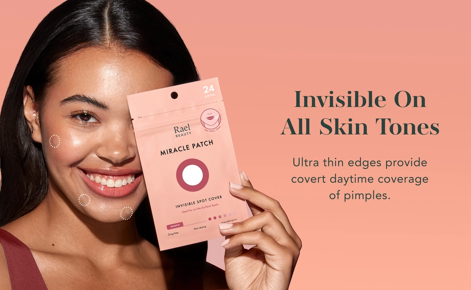 Invisible on all skin tones. Untra thin edges provide covert daytime coverage of pimples