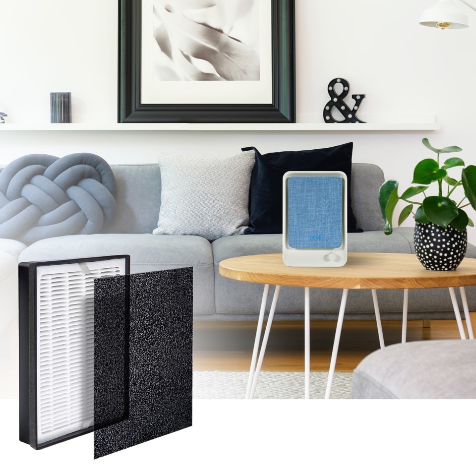 Source LV-H126 Air Purifier Hepa Filter IAF- Replacement Filter , Include 1  True HEPA and Activated Carbon Set, 3 Extra Pre-Filters on m.