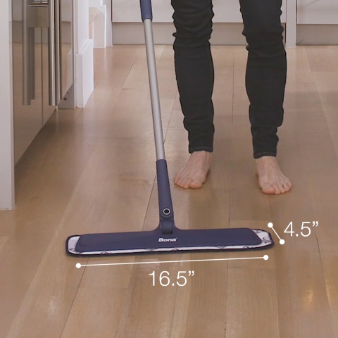 Bona Premium Microfiber Floor Mop for Dry and Wet Floor Cleaning - Includes  Microfiber Cleaning Pad and Microfiber Dusting Pad - Dual Zone Cleaning