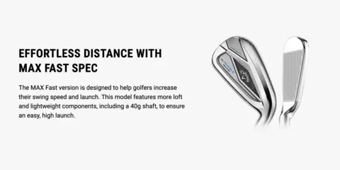 Callaway Paradym Ai Smoke Max Fast Irons | Dick's Sporting Goods Callaway Paradym Ai Smoke Max Fast Irons | Dick's Sporting Goods
