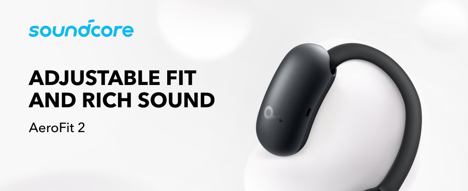 Anker AeroFit 2 ブラック Soundcore by Anker AeroFit 2 Open Ear Headphones with