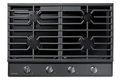 Samsung 36 Inch Smart Gas Cooktop with Griddle - Black Stainless