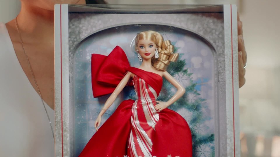 Barbie 2019 Holiday Doll, Blonde Curls with Red & White Gown - image 10 of 10