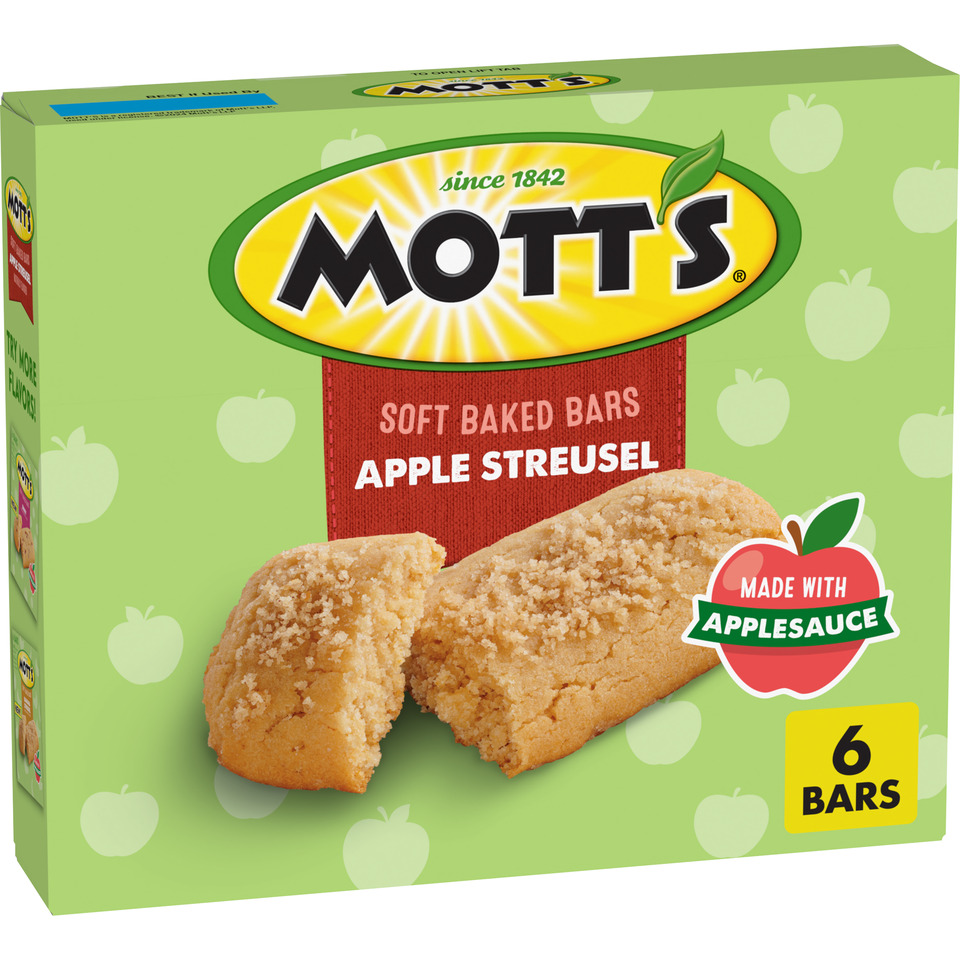 thumbnail video image 2 of Mott's Soft Baked Bars, Apple Streusel, Made with Applesauce, 6 Ct, 5.76 oz, 2 of 15