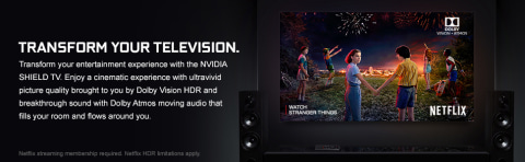 NVIDIA SHIELD TV 4K HDR Streaming Media Player 