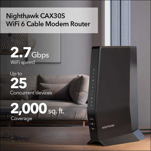 Netgear Nighthawk AX2700 Dual Band Router, Black (CAX30S-100NAS) | Staples