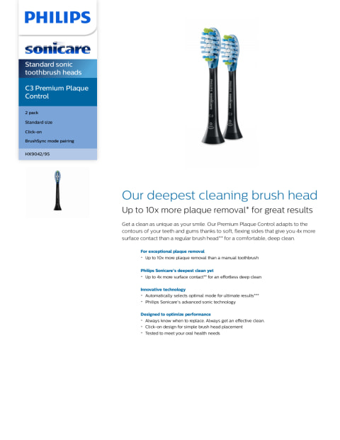 premium plaque defense brush head