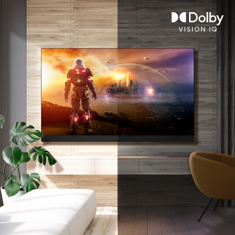 tv screen in a living room with a robot on screen