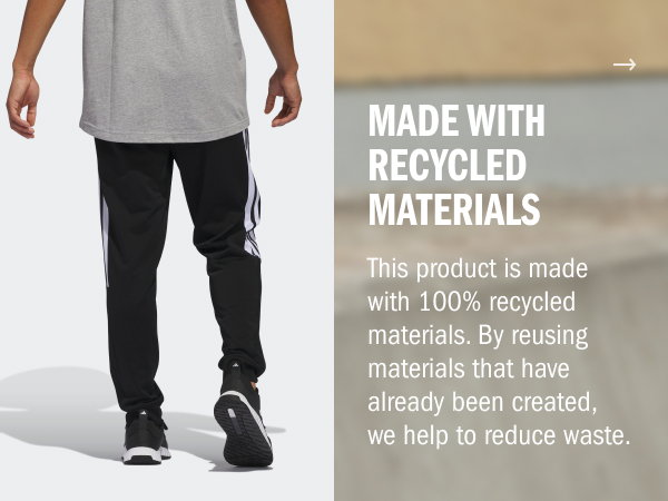 adidas Men's Primegreen Essentials Warm-Up Open Hem 3-Stripes