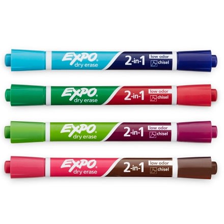maxtek Neon Dry Erase Markers for Glass, Window Markers for Dry